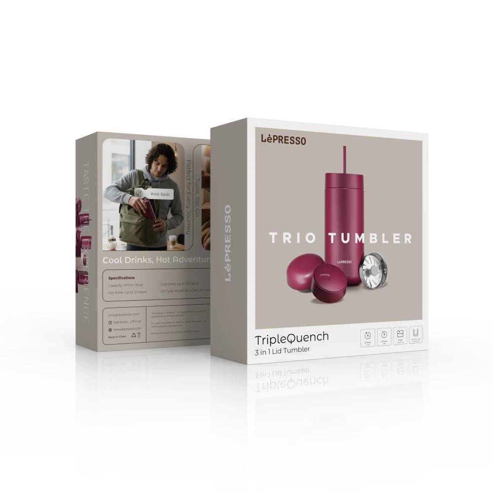 تراول ماگ (فلاسک) ۳ کاره LePRESSO مدل TripleQuench (Trio Tumbler)