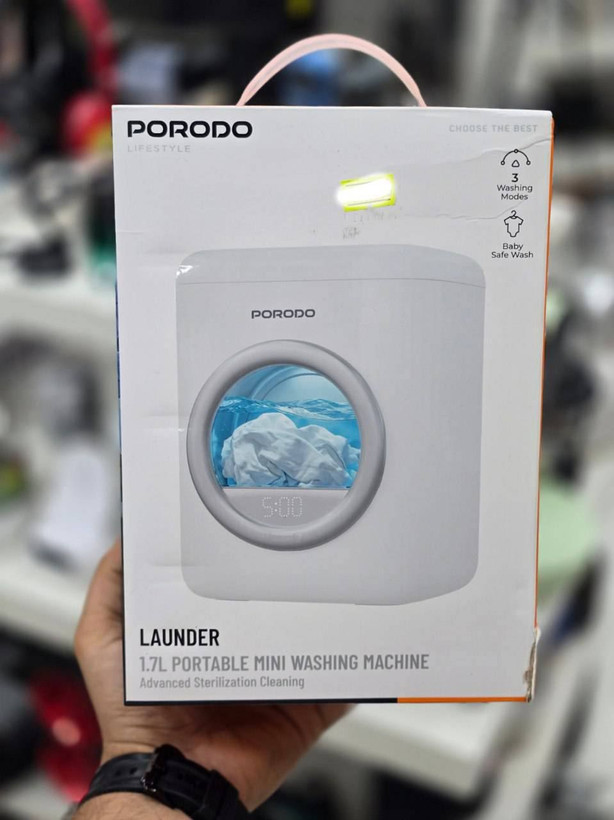 مینی لباسشویی پرتابل و مسافرتی Porodo Lifestyle مدل Launder PDLFSTBPM9
