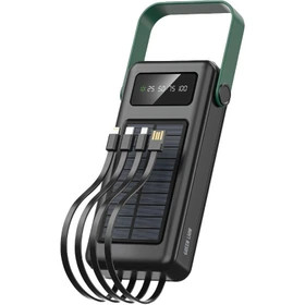 پاوربانک خورشیدی 30000 mah گرین لاین مدل GNSLRPB30KBK